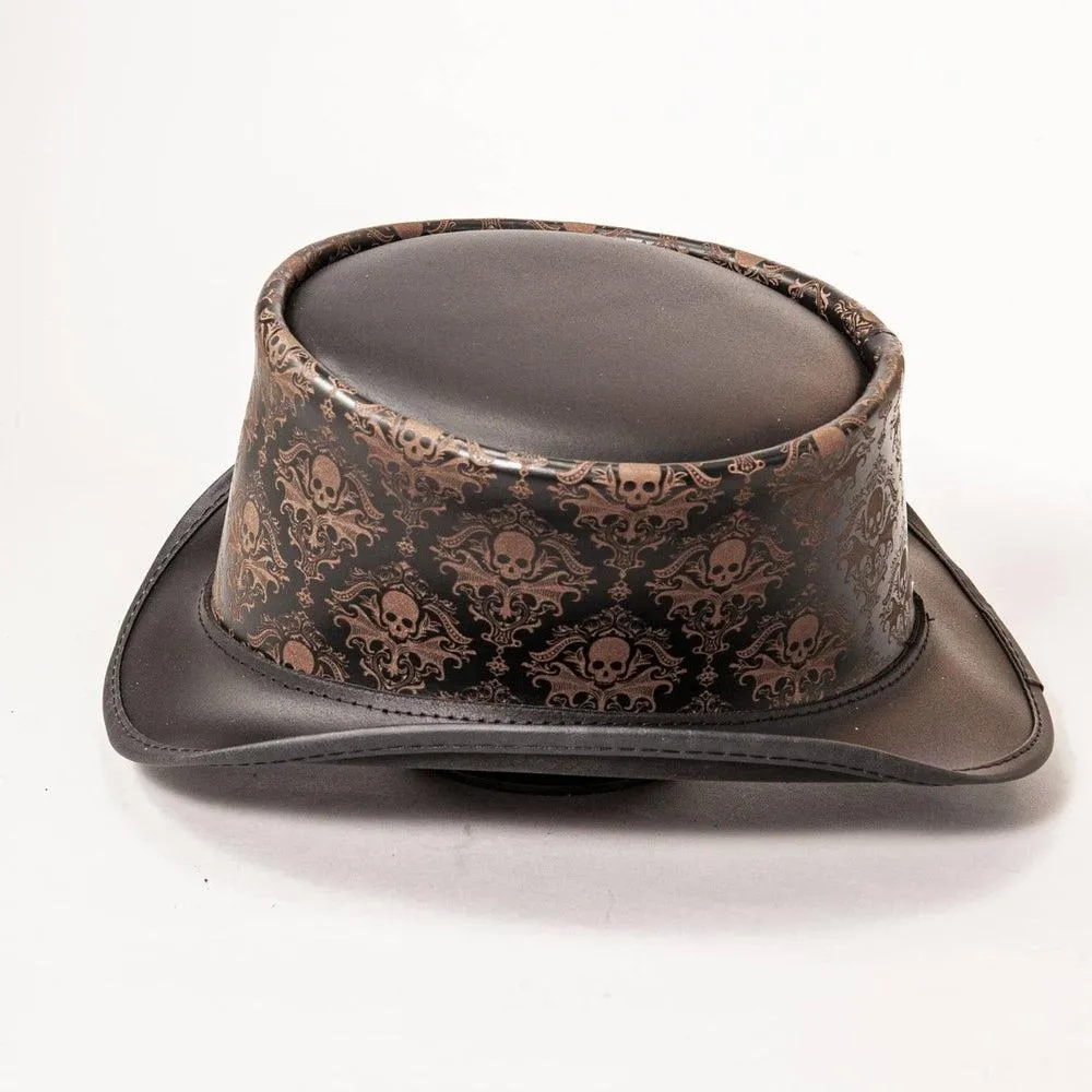 Royal Skull | Mens Leather Top Hat