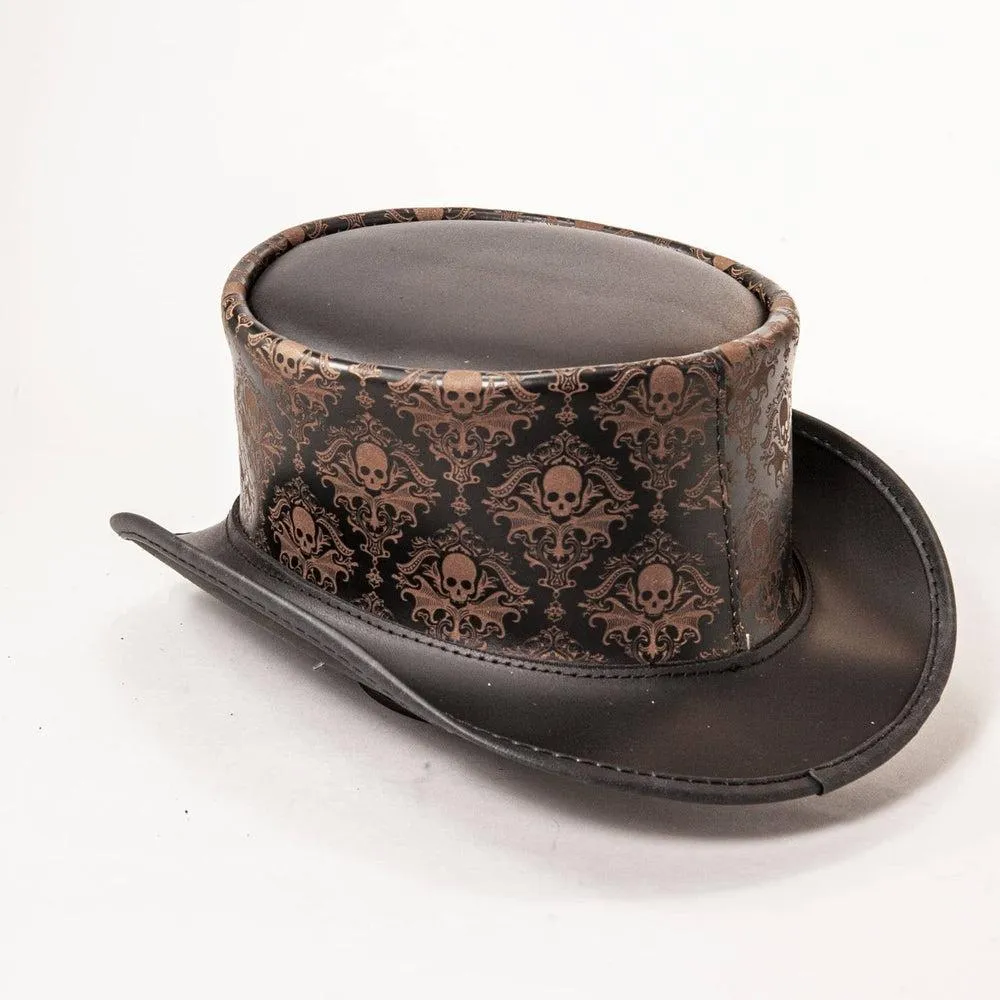 Royal Skull | Mens Leather Top Hat