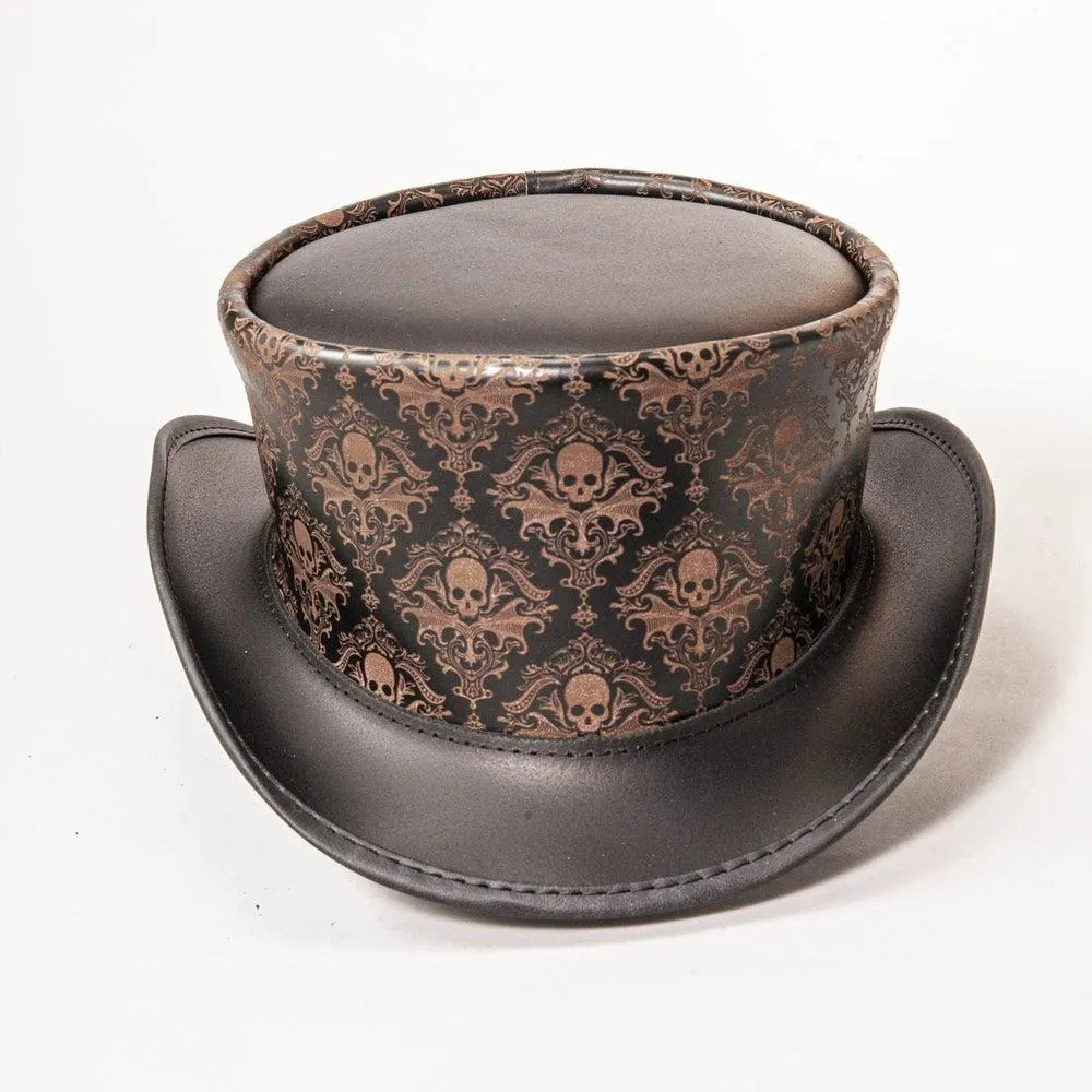 Royal Skull | Mens Leather Top Hat