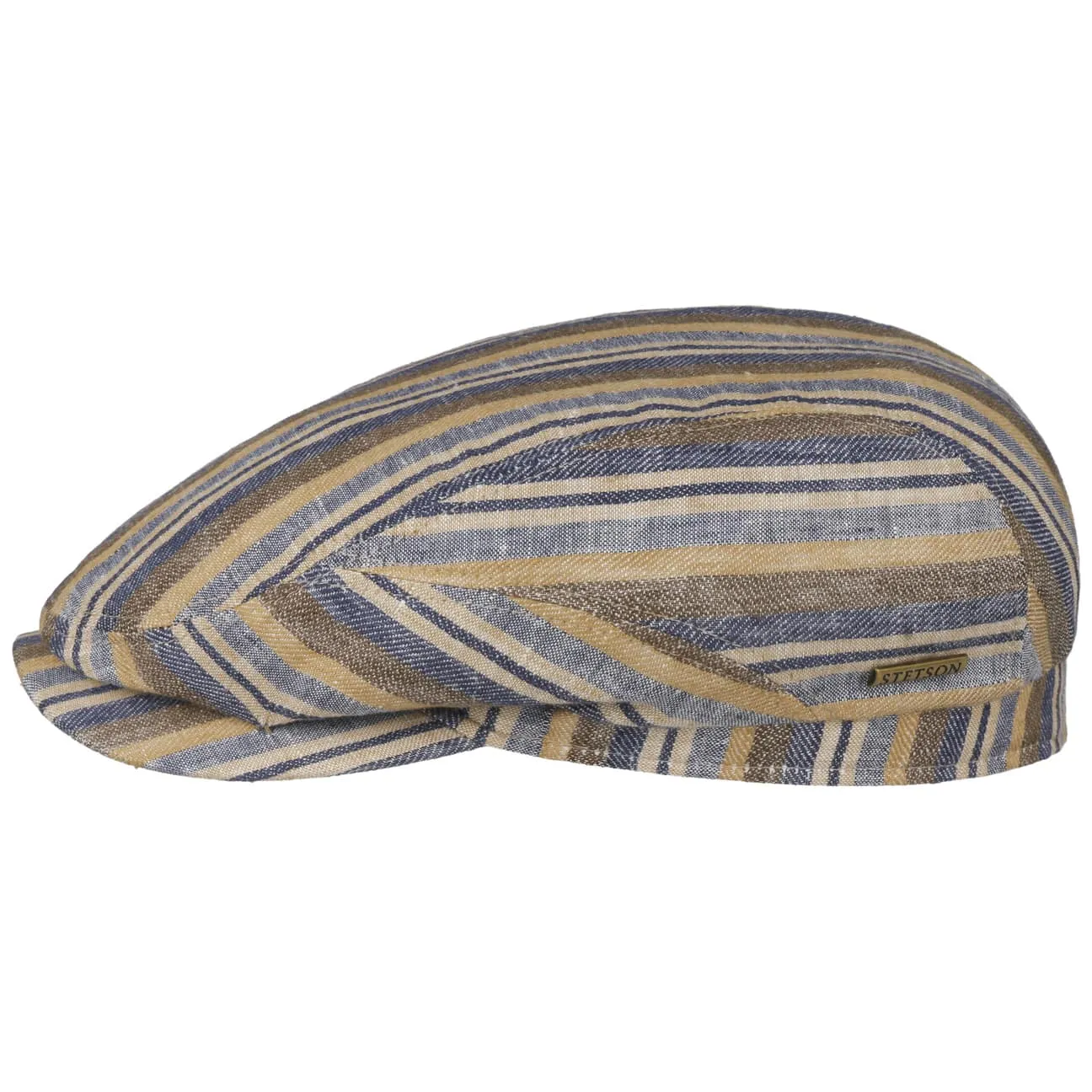 Sacota Driver Linen Flat Cap by Stetson