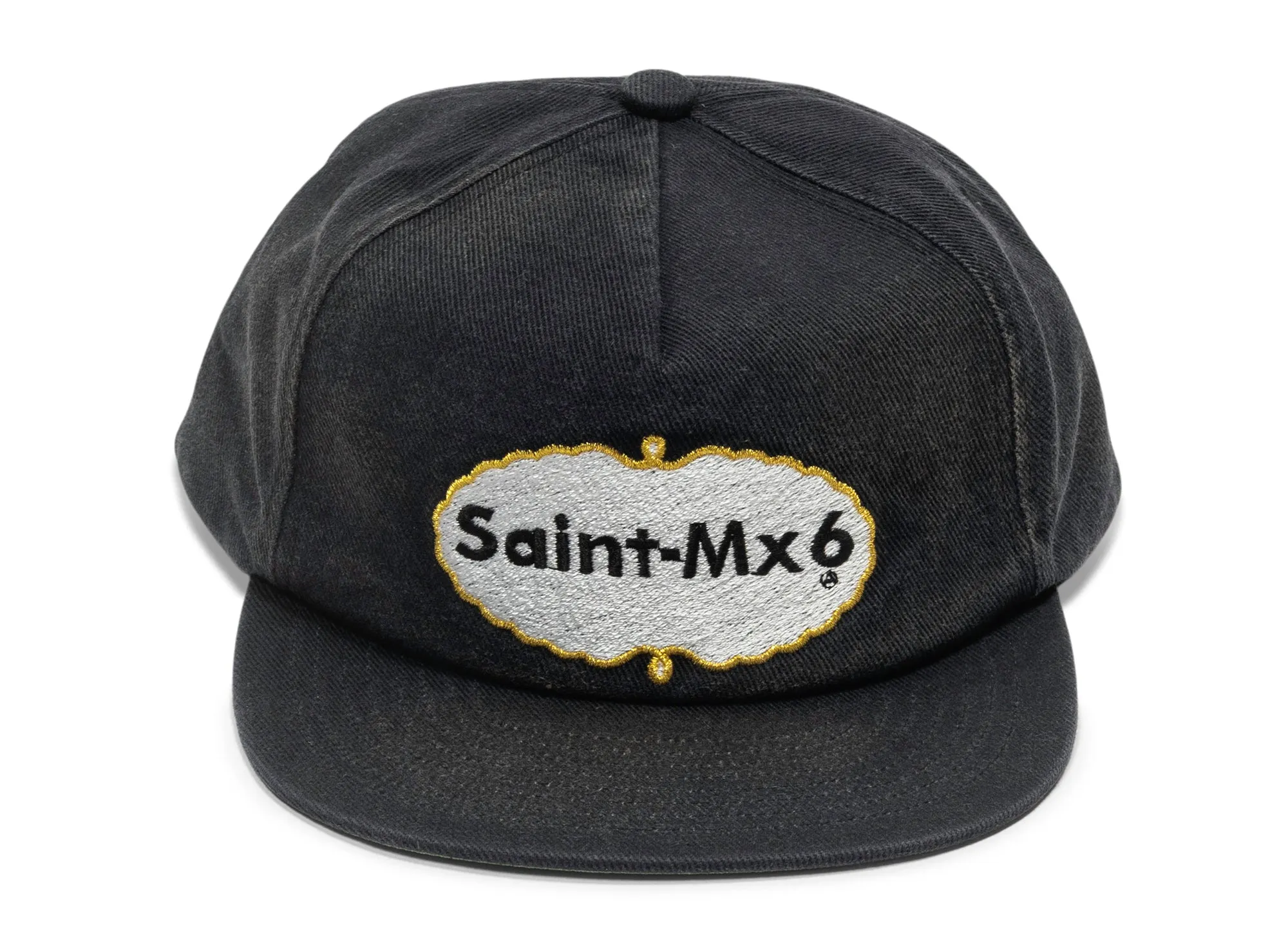 Saint Michael Eat Me 5 Panel Cap in Black xld