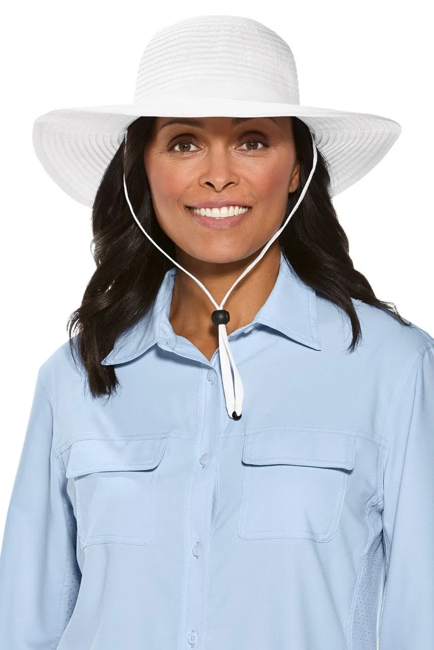 Shelly Shapeable Travel Sun Hat | White