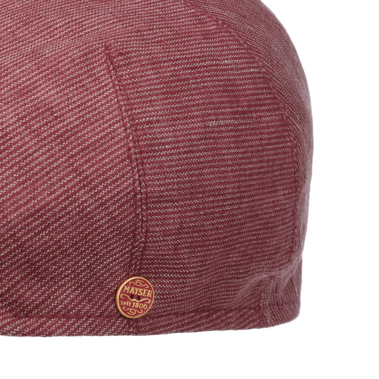 Sidney Linen Stripes Flat Cap by Mayser