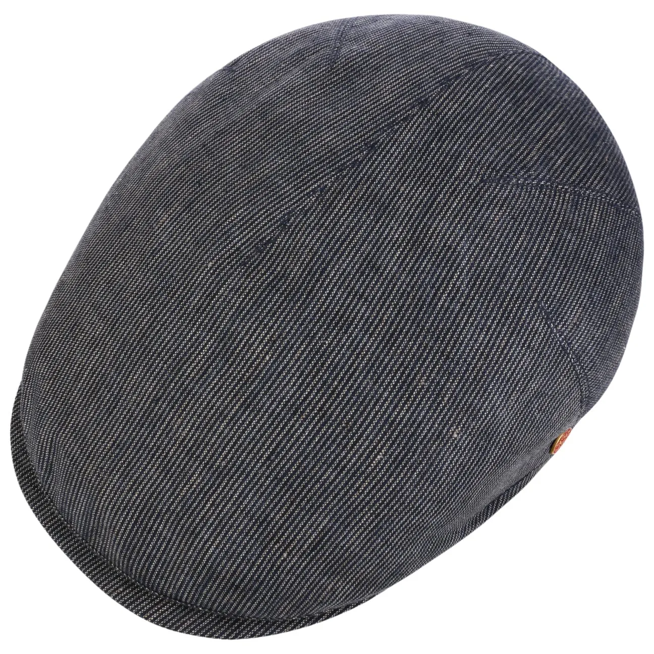 Sidney Linen Stripes Flat Cap by Mayser