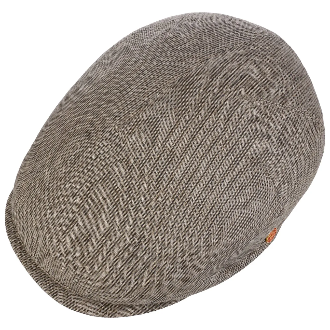Sidney Linen Stripes Flat Cap by Mayser