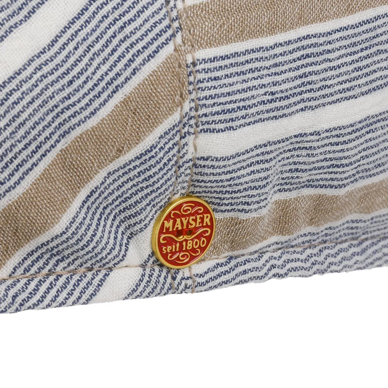 Sidney Stripes Cotton Flat Cap by Mayser