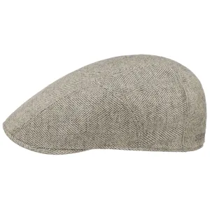 Sustainable Herringbone Flat Cap by Stetson