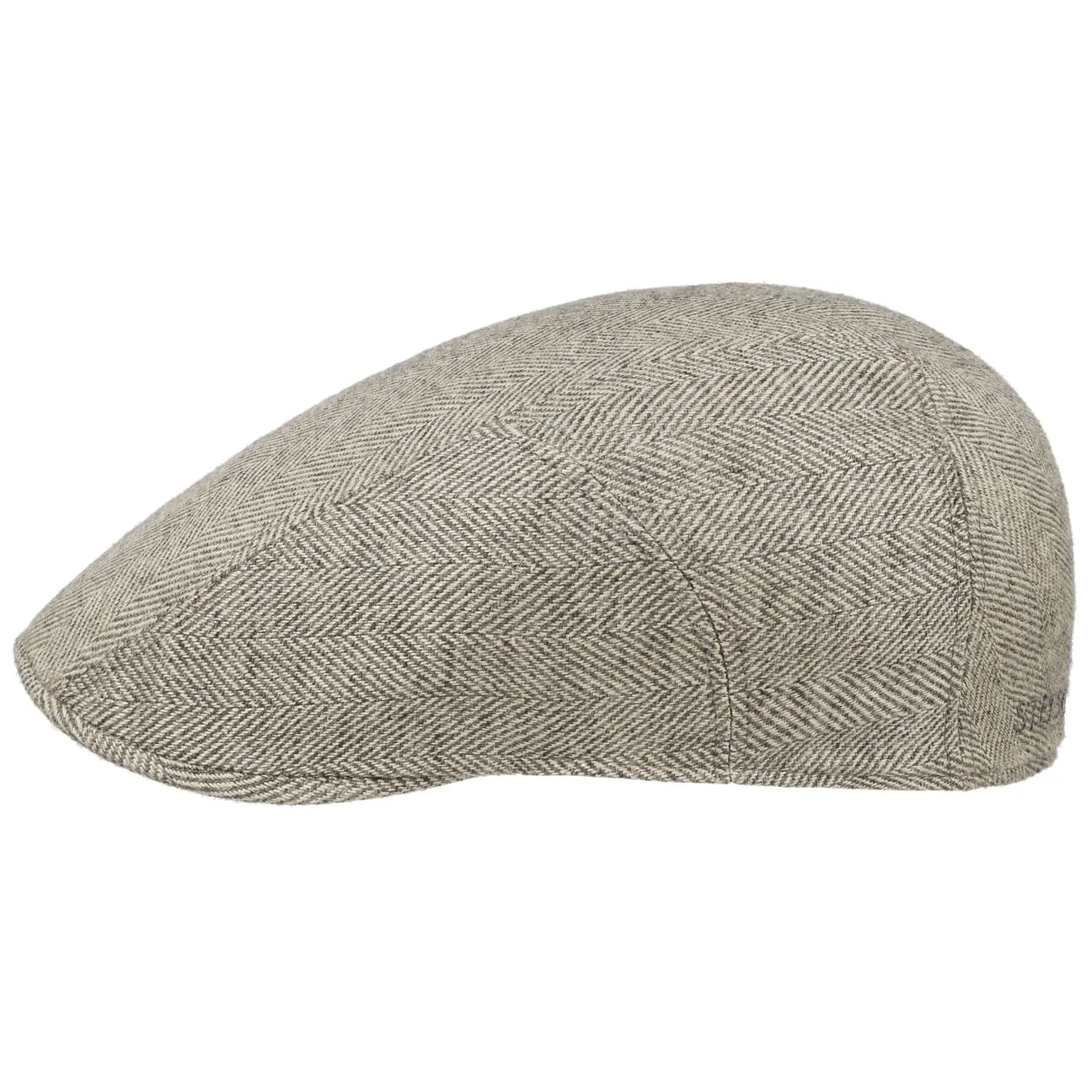 Sustainable Herringbone Flat Cap by Stetson