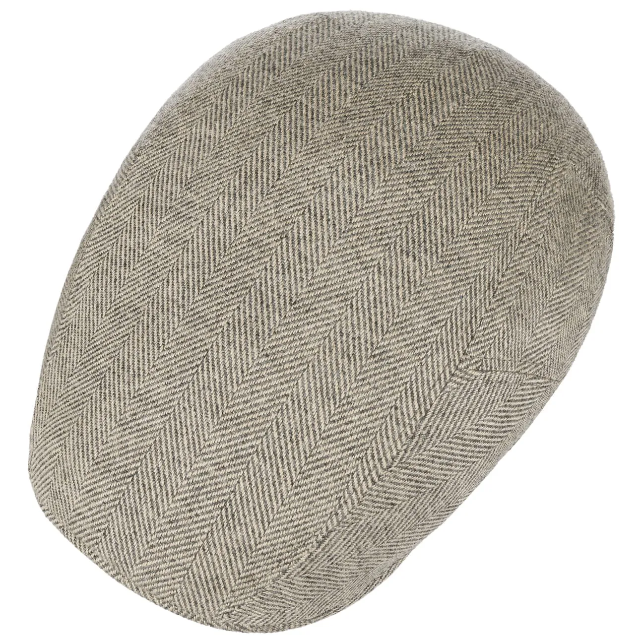 Sustainable Herringbone Flat Cap by Stetson