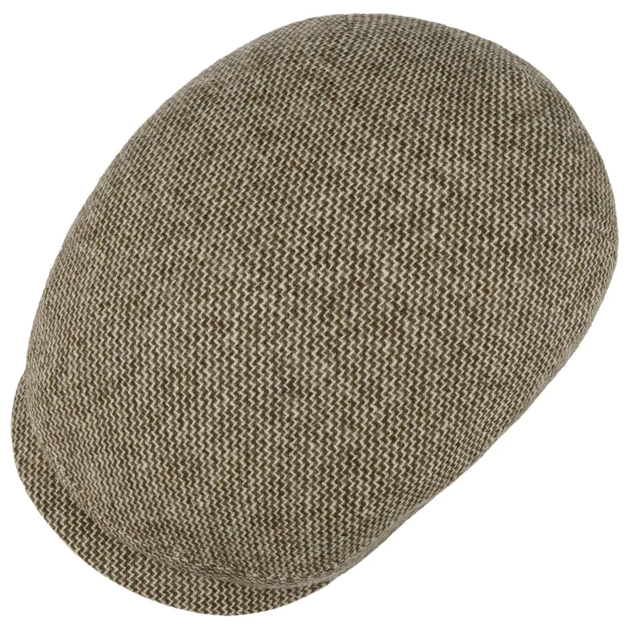 Sustainable Undyed Driver Flat Cap by Stetson