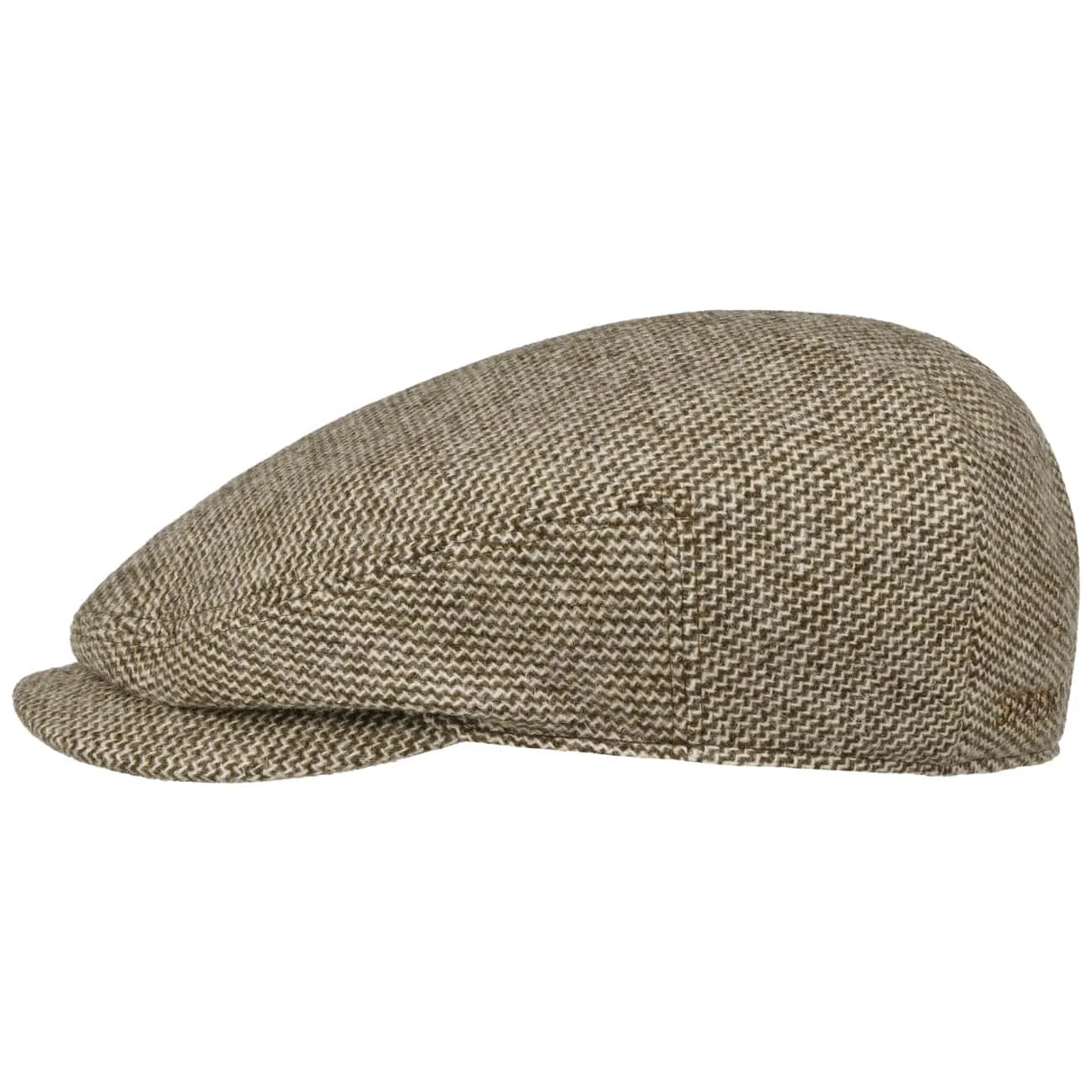 Sustainable Undyed Driver Flat Cap by Stetson