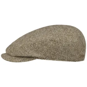 Sustainable Undyed Driver Flat Cap by Stetson