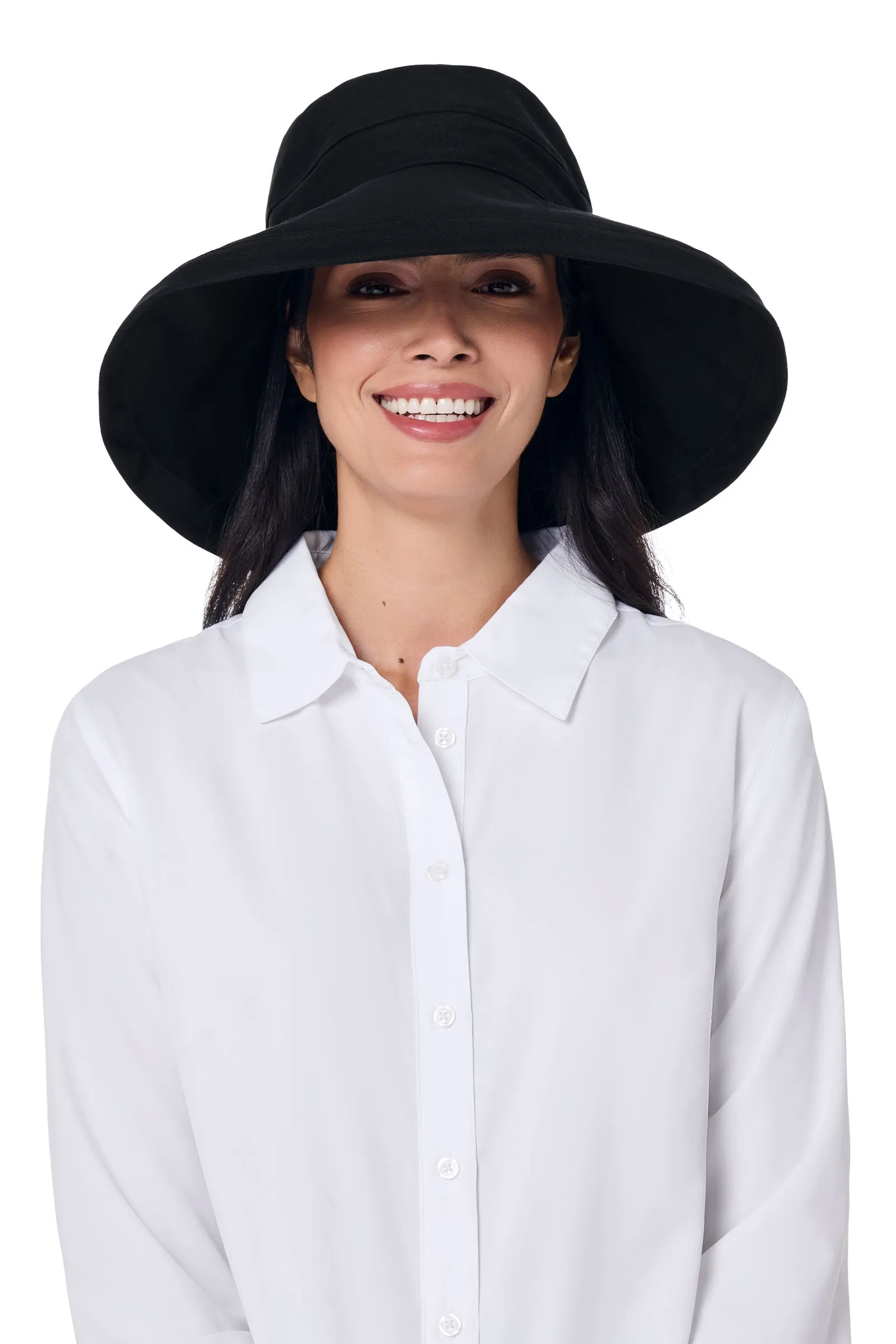 Sydney Kettle Brim Cotton Hat | Black