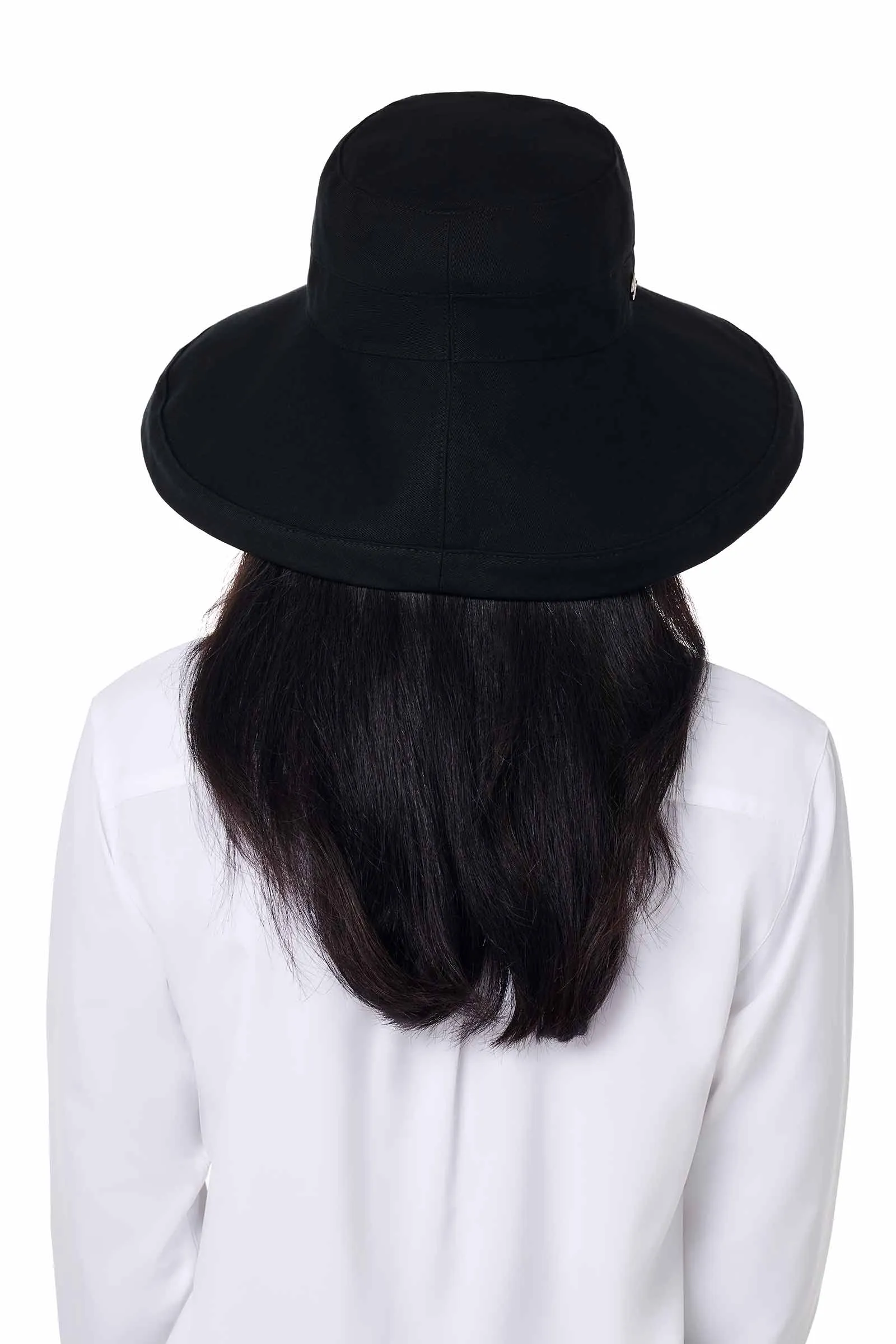 Sydney Kettle Brim Cotton Hat | Black