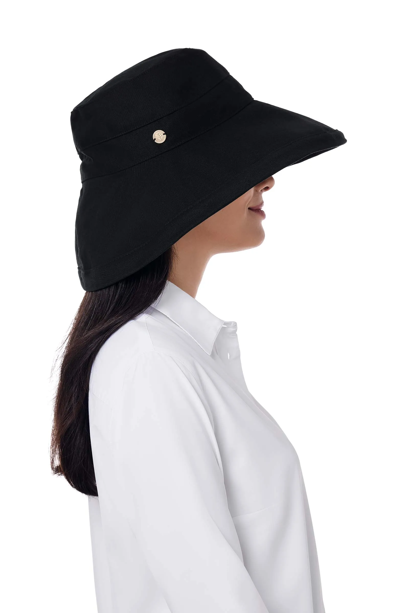 Sydney Kettle Brim Cotton Hat | Black