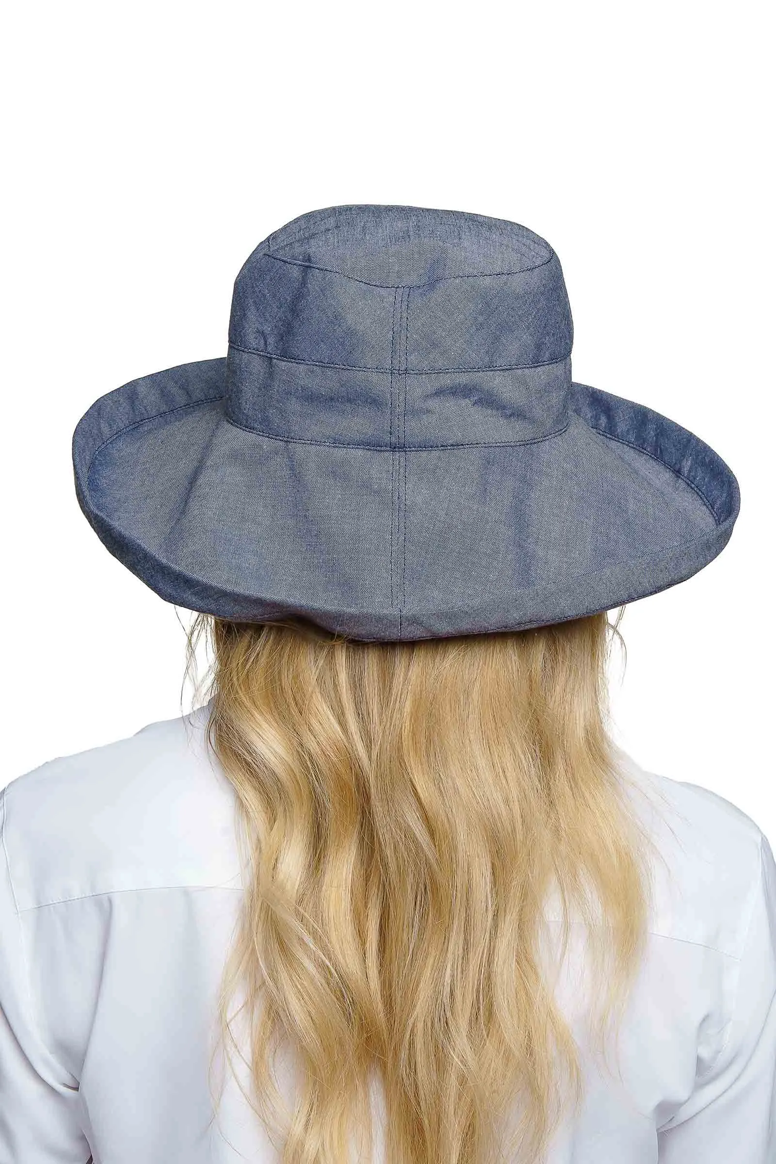 Sydney Kettle Brim Cotton Hat | Denim Blue