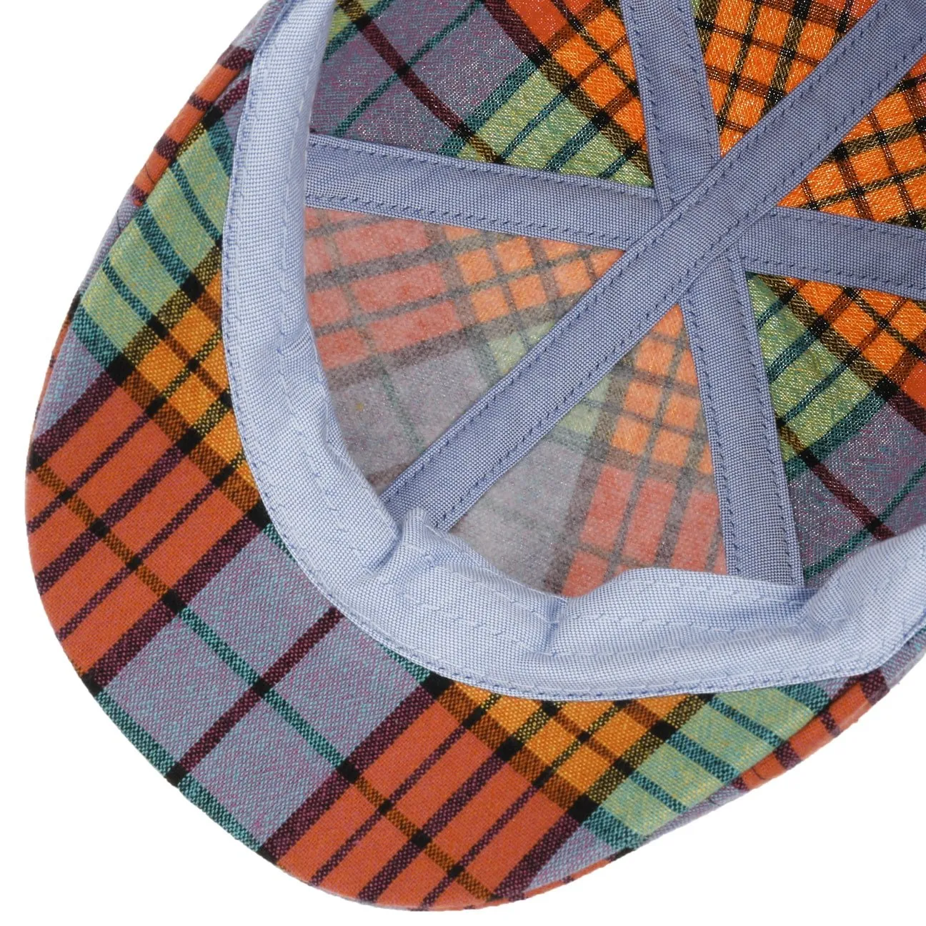 Texas Colour Check Flat Cap by Stetson
