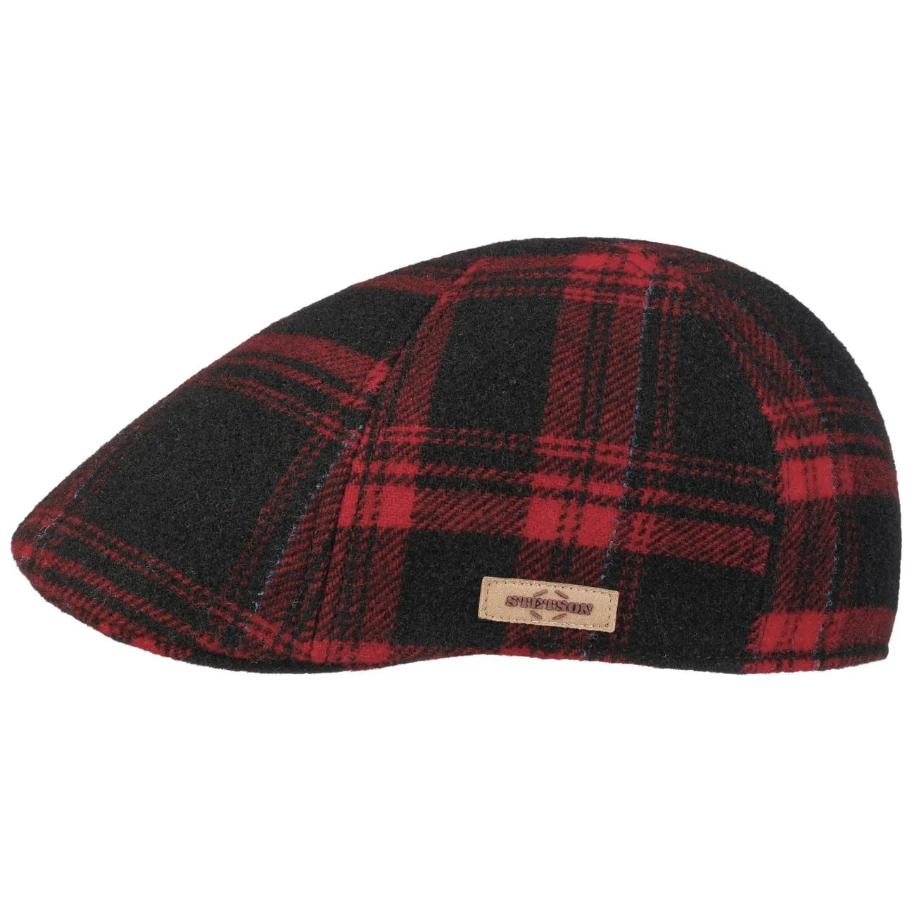 Texas Shadow Plaid Flat Cap by Stetson