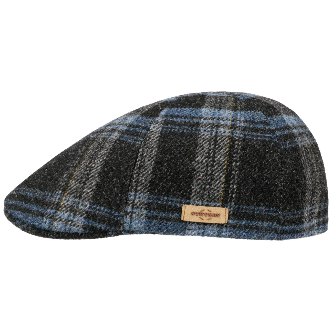 Texas Shadow Plaid Flat Cap by Stetson