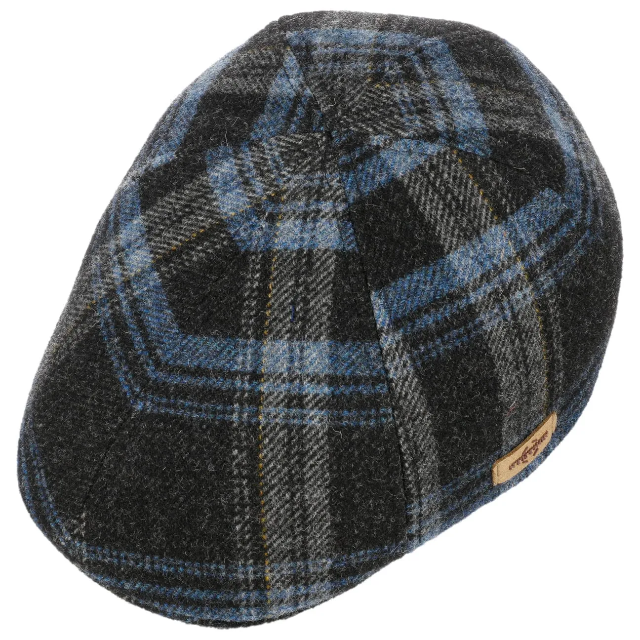 Texas Shadow Plaid Flat Cap by Stetson