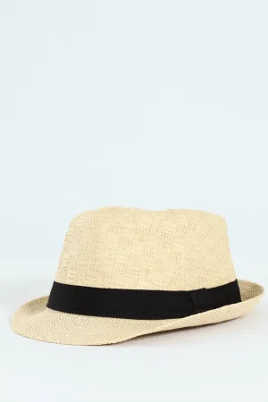 Textured Panama Hat - Stone