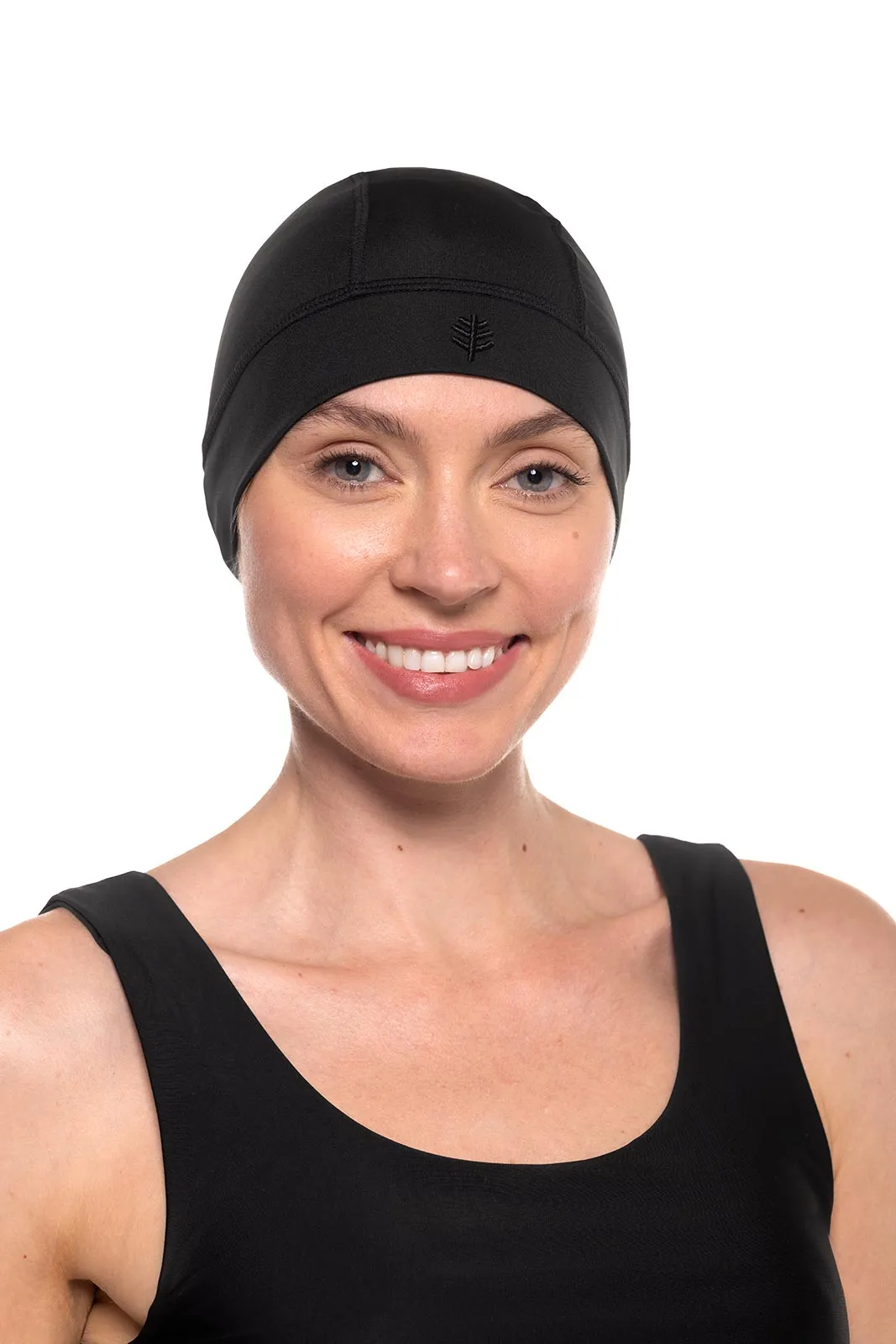 Unisex Aqua Sun Skully Cap | Black
