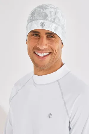Unisex Aqua Sun Skully Cap | Grey Water Print