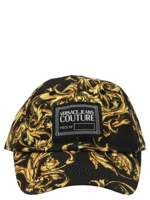 Versace Jeans Couture Baroque Logo Patch Baseball Hat