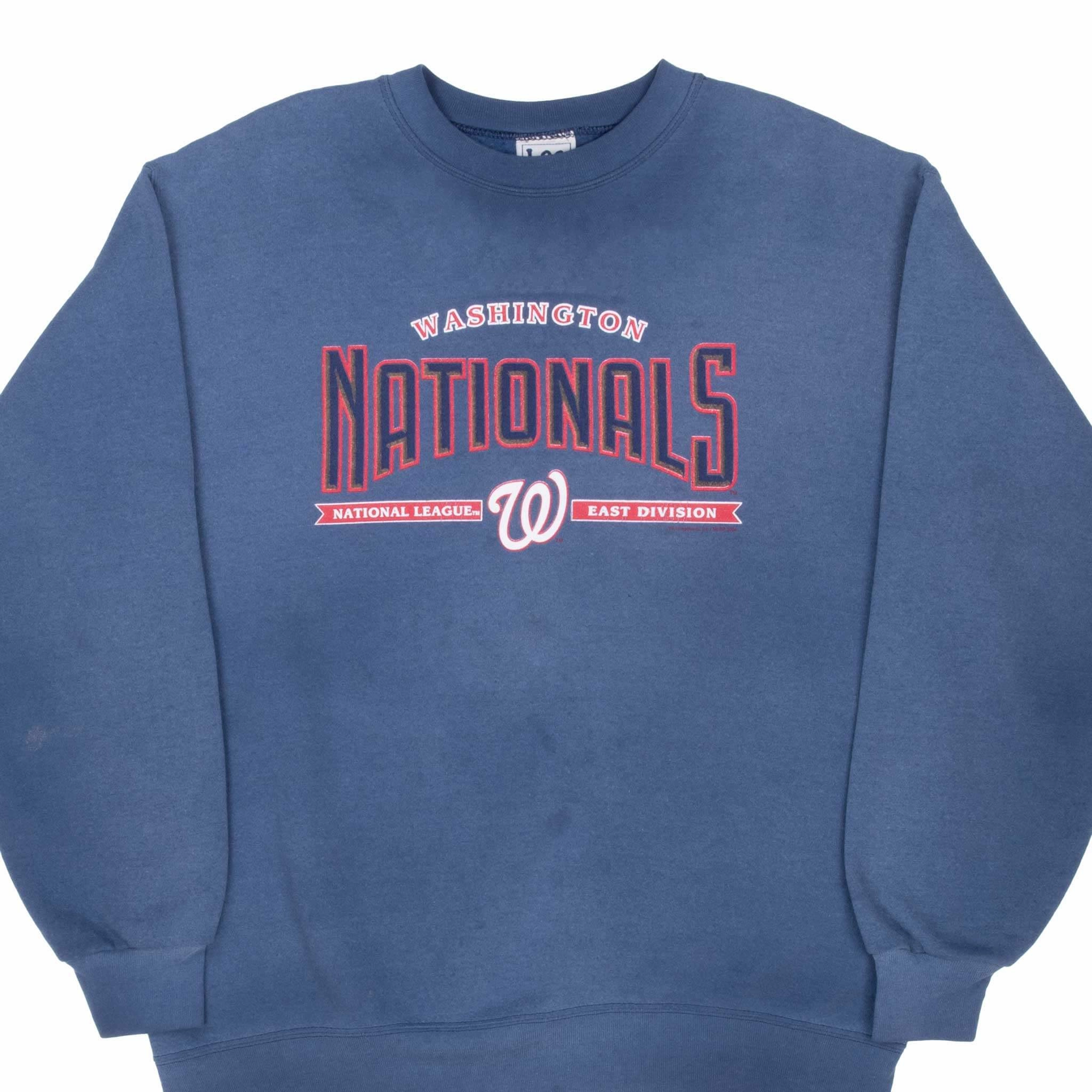 VINTAGE MLB WASHINGTON NATIONALS 2004 BLUE SWEATSHIRT LARGE