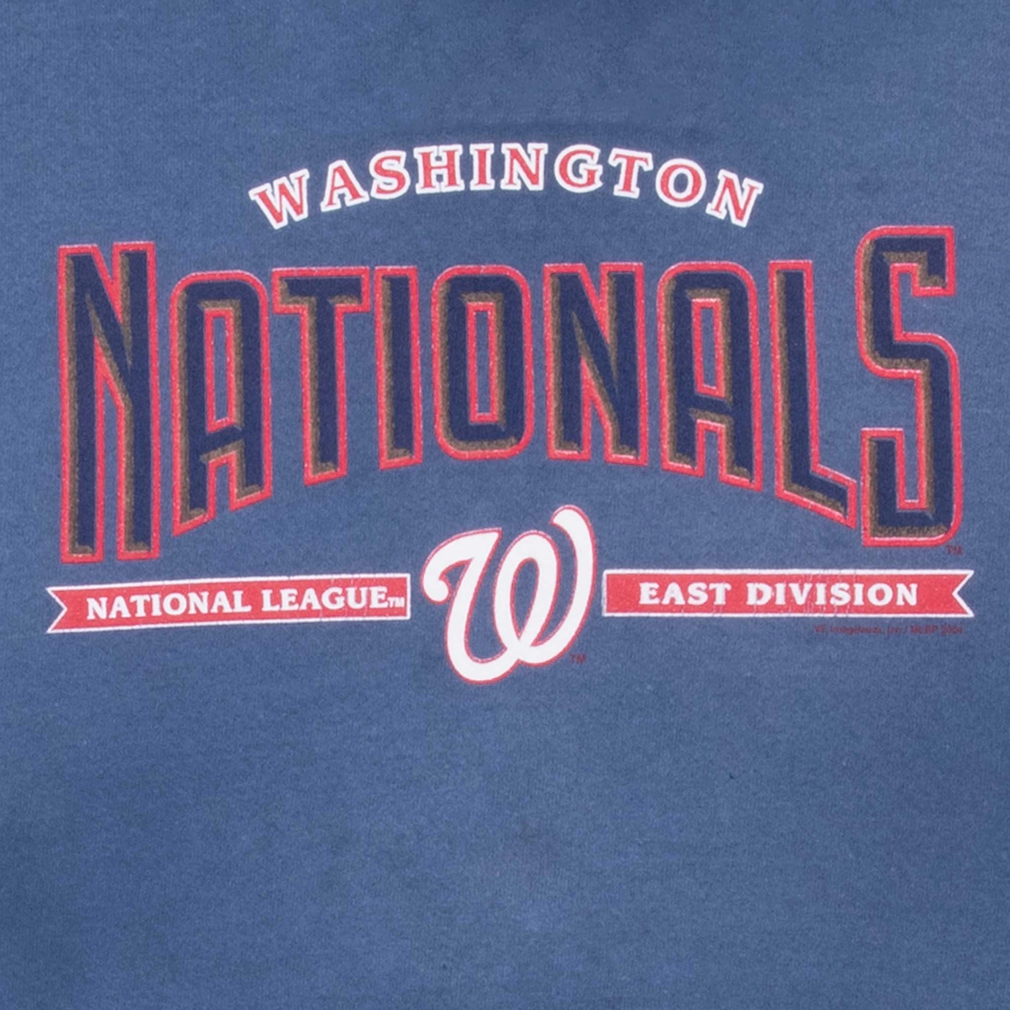 VINTAGE MLB WASHINGTON NATIONALS 2004 BLUE SWEATSHIRT LARGE