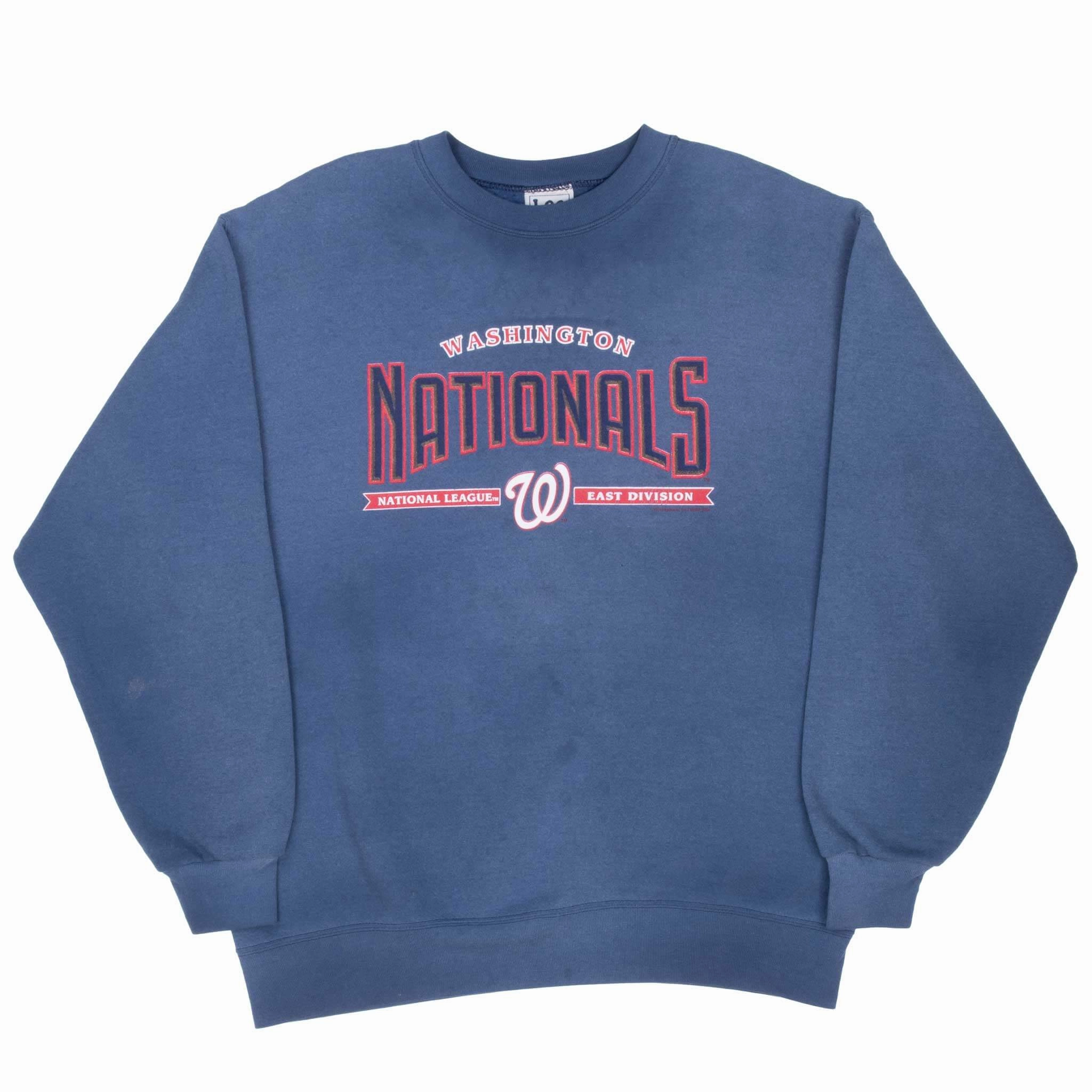 VINTAGE MLB WASHINGTON NATIONALS 2004 BLUE SWEATSHIRT LARGE