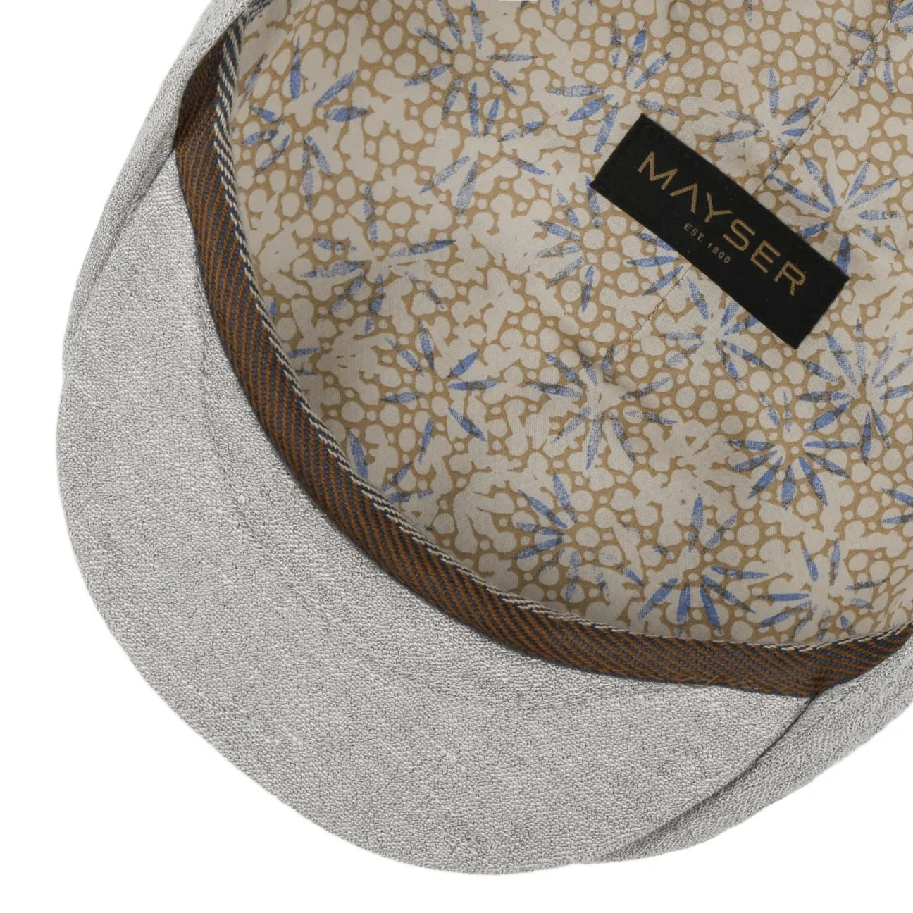 Wallace Linen Flat Cap by Mayser