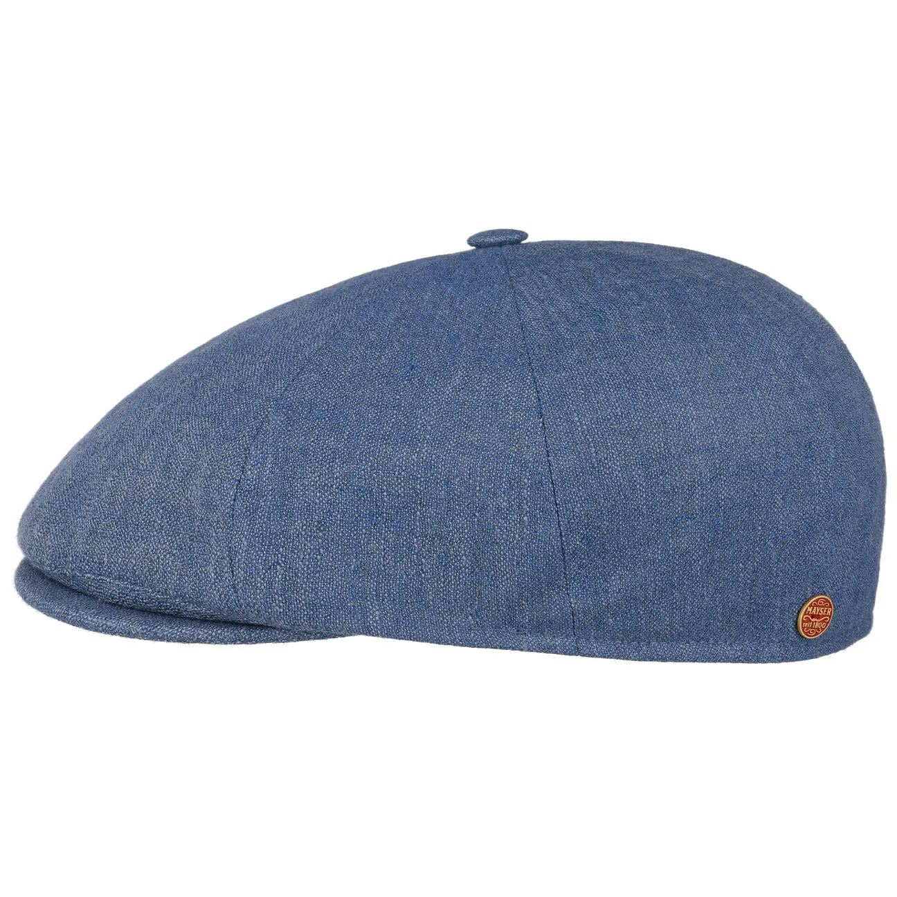 Wallace Linen Flat Cap by Mayser